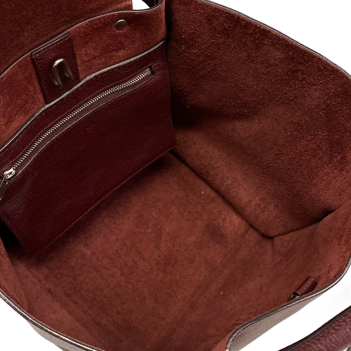 Celine Shoulder Bag Big Small with Long Strap Bordeaux 2-Way Leather — view 7