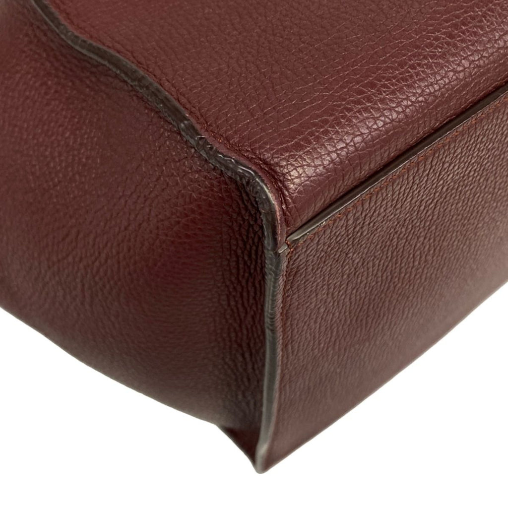 Celine Shoulder Bag Big Small with Long Strap Bordeaux 2-Way Leather — view 6