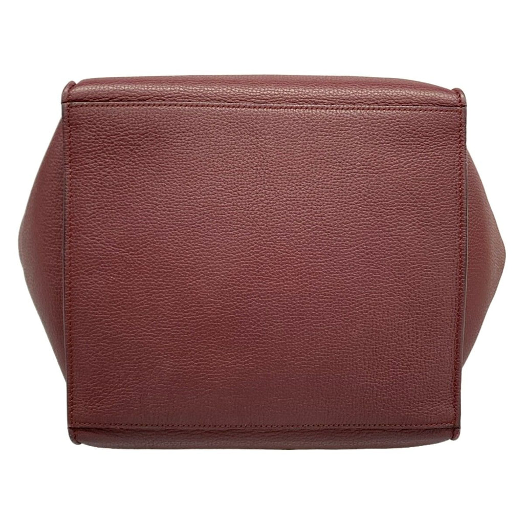 Celine Shoulder Bag Big Small with Long Strap Bordeaux 2-Way Leather — view 5