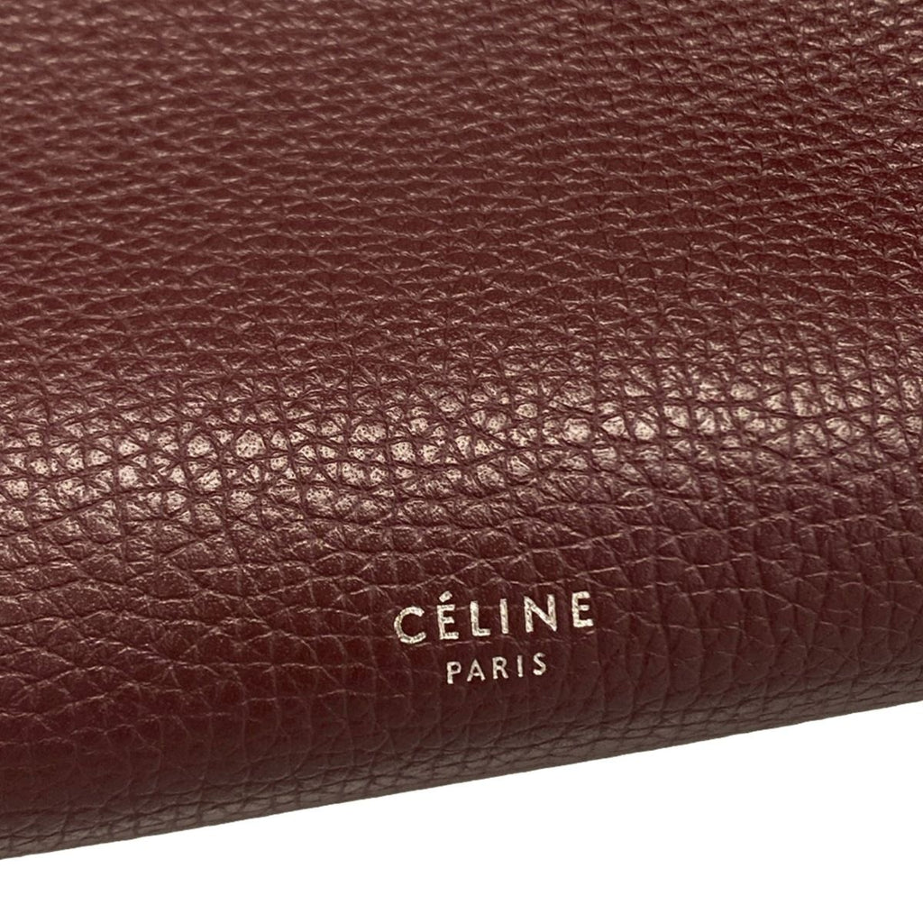 Celine Shoulder Bag Big Small with Long Strap Bordeaux 2-Way Leather — view 9