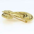 Chanel Brooch CC Logo Quilted Stitch Large Metal Gold Plated — view 8