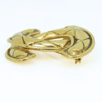 Chanel Brooch CC Logo Quilted Stitch Large Metal Gold Plated — view 7