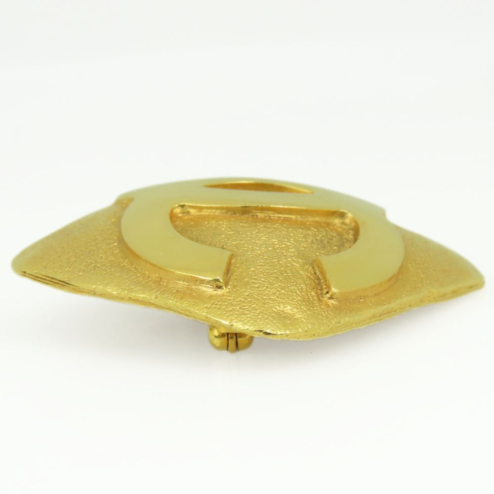 Chanel Brooch CC Logo Metal Gold 29 Diamond Plated — view 5