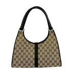 Gucci Jackie GG Canvas Leather Shoulder Bag Beige Brown — view 3