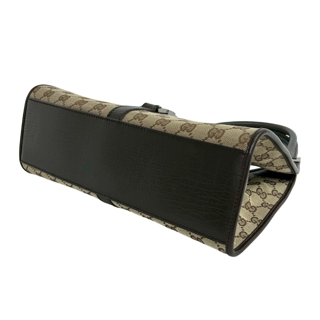 Gucci Jackie GG Canvas Leather Shoulder Bag Beige Brown — view 8