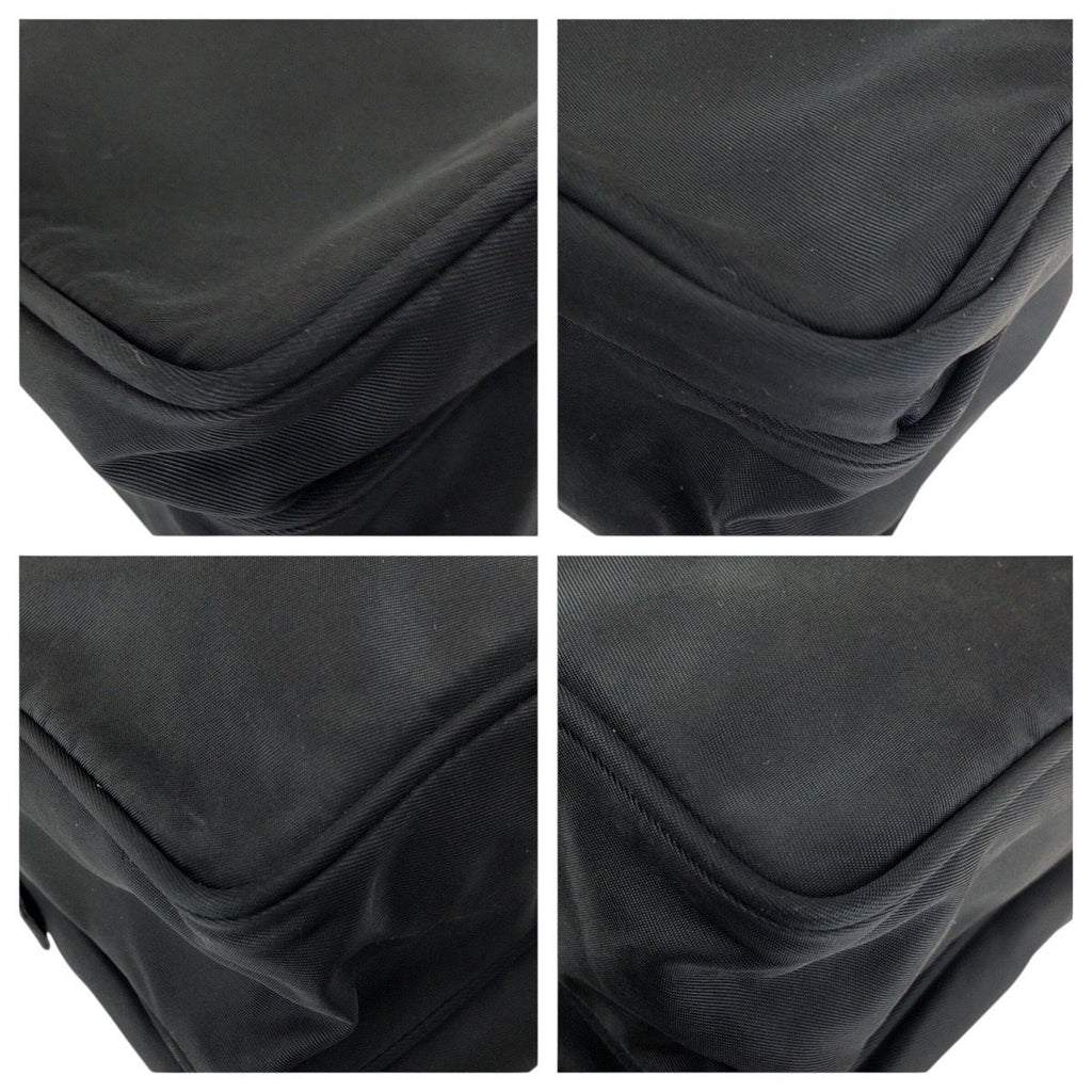 Prada Tessuto Black Silver Nylon Shoulder Bag Pochette — view 3