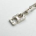 Hermes 18 Cles PM 18 Bracelet Bangle Calf Silver Logo Rare PM — view 4