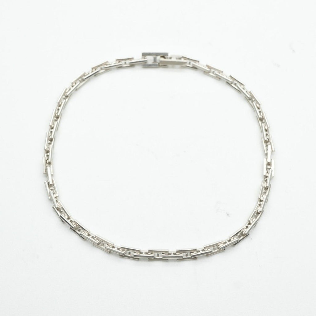 Hermes 18 Cles PM 18 Bracelet Bangle Calf Silver Logo Rare PM