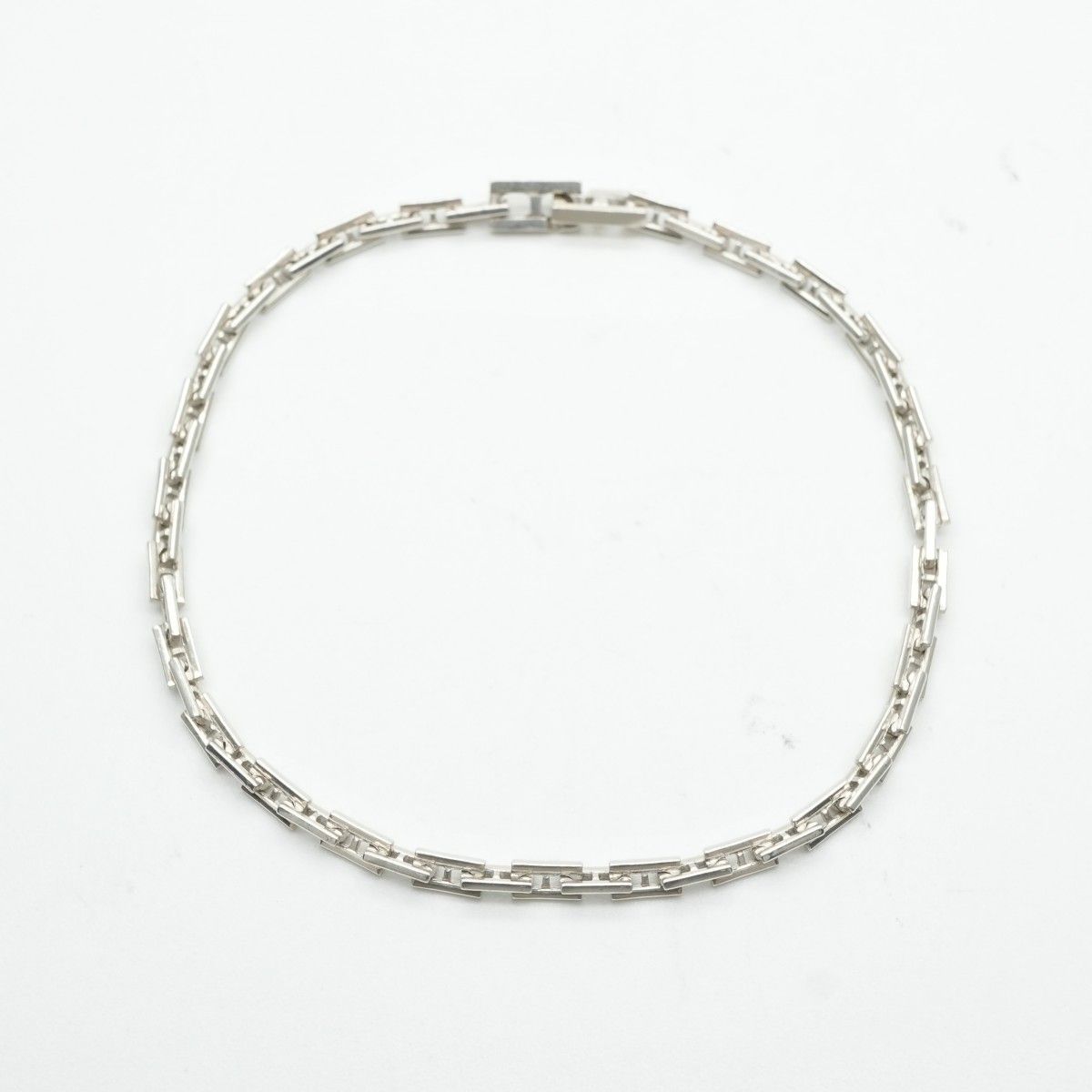 Hermes 18 Cles PM 18 Bracelet Bangle Calf Silver Logo Rare PM