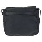 Prada Tessuto Black Silver Nylon Leather Shoulder — view 2