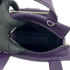 Prada Triangle Logo Nappa Leather 2-Way Shoulder Bag Mini Tote Purple — view 9