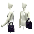 Prada Triangle Logo Nappa Leather 2-Way Shoulder Bag Mini Tote Purple — view 2