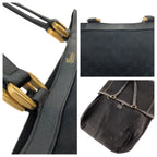 Gucci Abbey Black Gold GG Canvas Leather Tote Shoulder — view 6