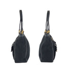 Gucci Abbey Black Gold GG Canvas Leather Tote Shoulder — view 8