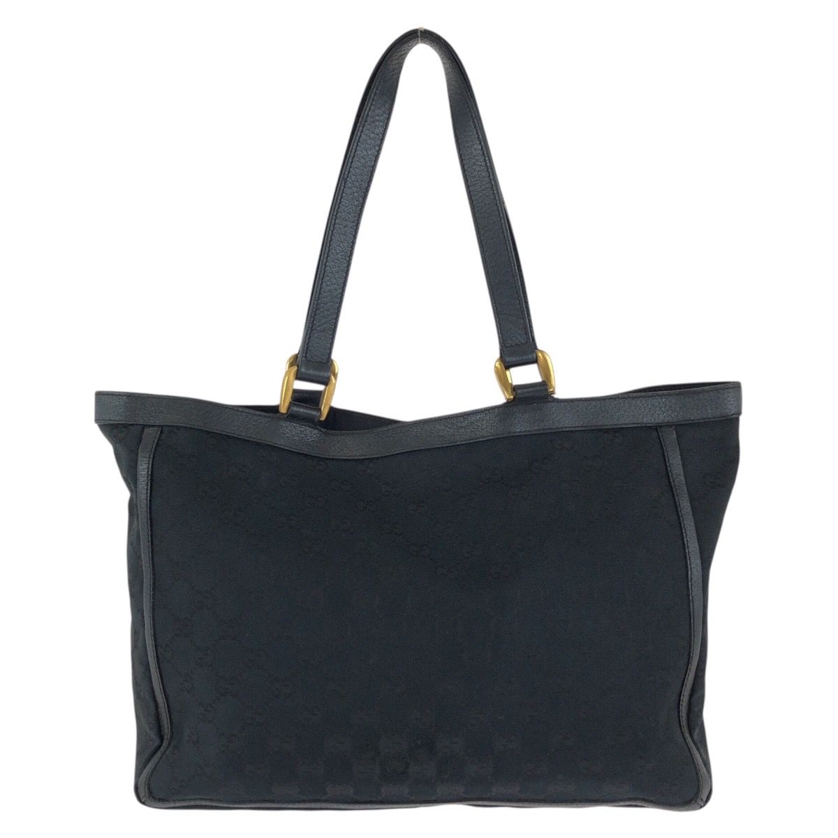Gucci Abbey Black Gold GG Canvas Leather Tote Shoulder — view 2