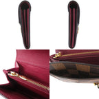 Louis Vuitton Portefeuille Crampton Damier Canvas Brown Leather Wallet Purple — view 6