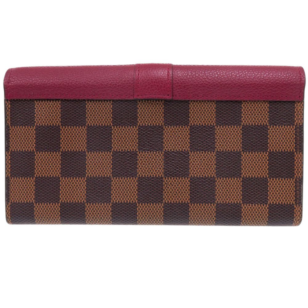 Louis Vuitton Portefeuille Crampton Damier Canvas Brown Leather Wallet Purple — view 2