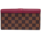 Louis Vuitton Portefeuille Crampton Damier Canvas Brown Leather Wallet Purple — view 2