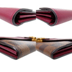Louis Vuitton Portefeuille Crampton Damier Canvas Brown Leather Wallet Purple — view 3