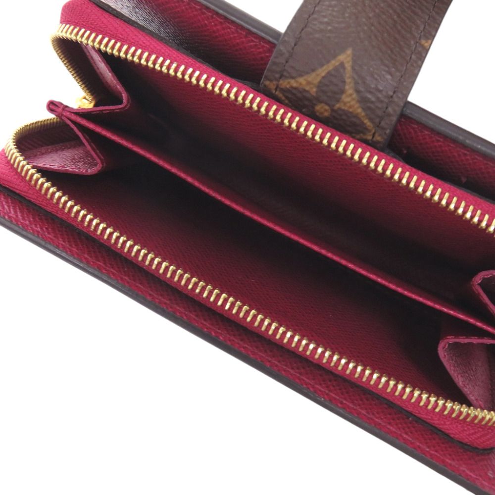 Louis Vuitton Portefeuille Juliette Monogram Canvas Fuchsia Bifold Wallet Brown — view 5