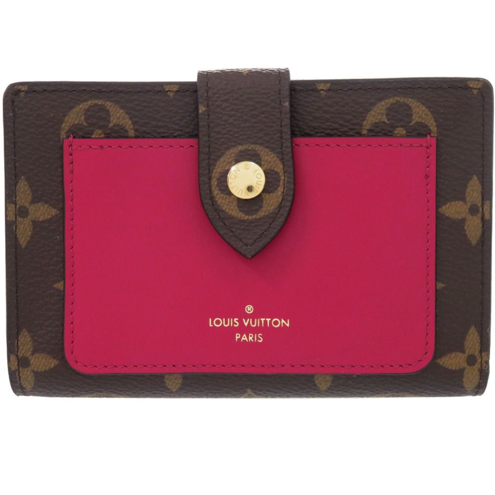 Louis Vuitton Portefeuille Juliette Monogram Canvas Fuchsia Bifold Wallet Brown