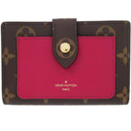 Louis Vuitton Portefeuille Juliette Monogram Canvas Fuchsia Bifold Wallet Brown