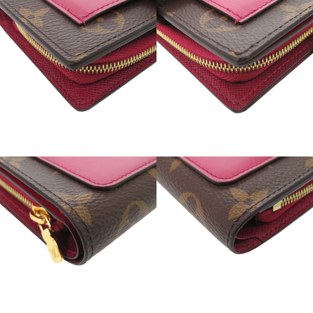 Louis Vuitton Portefeuille Juliette Monogram Canvas Fuchsia Bifold Wallet Brown — view 3