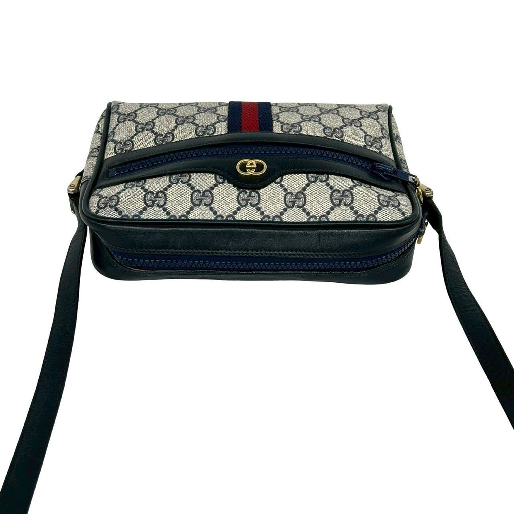 Gucci Vintage Sherry Line GG Logo Pattern Leather Shoulder Bag Crossbody — view 4