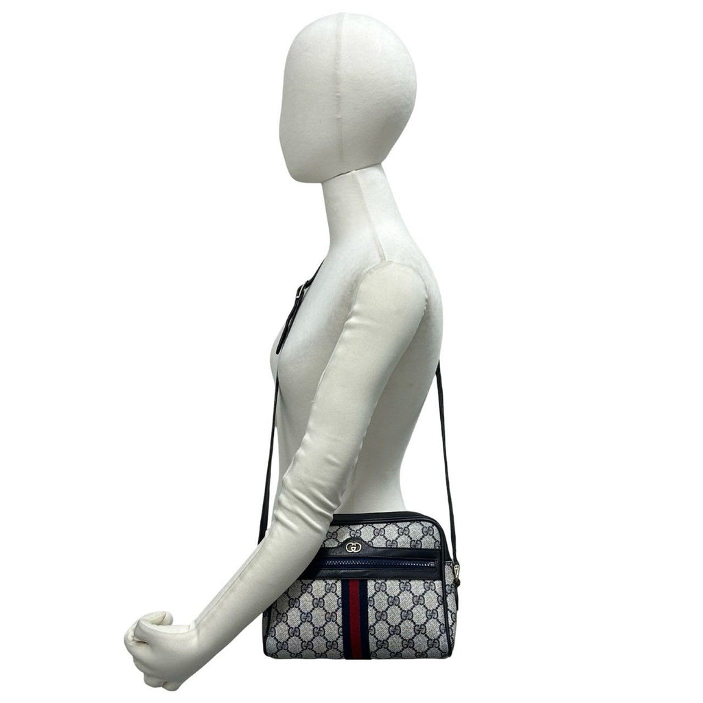Gucci Vintage Sherry Line GG Logo Pattern Leather Shoulder Bag Crossbody — view 2