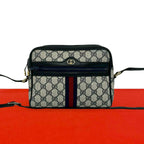 Gucci Vintage Sherry Line GG Logo Pattern Leather Shoulder Bag Crossbody