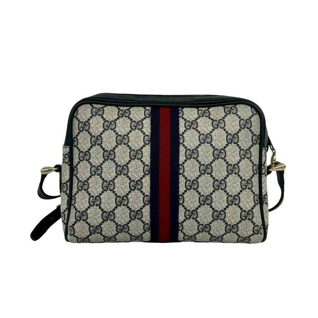 Gucci Vintage Sherry Line GG Logo Pattern Leather Shoulder Bag Crossbody — view 3