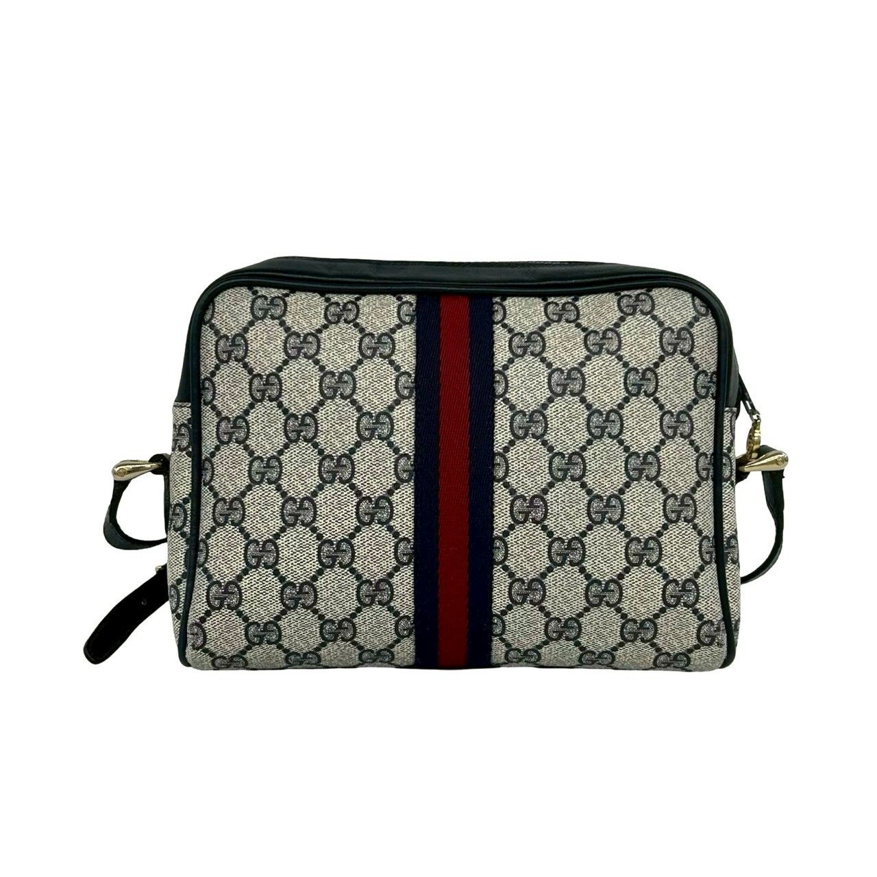Gucci Vintage Sherry Line GG Logo Pattern Leather Shoulder Bag Crossbody — view 3