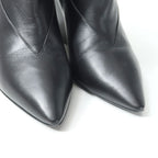 Hermes Boots 36 Short Ankle Wedge Heels Leather Shoes — view 4
