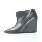 Hermes Boots 36 Short Ankle Wedge Heels Leather Shoes — view 2