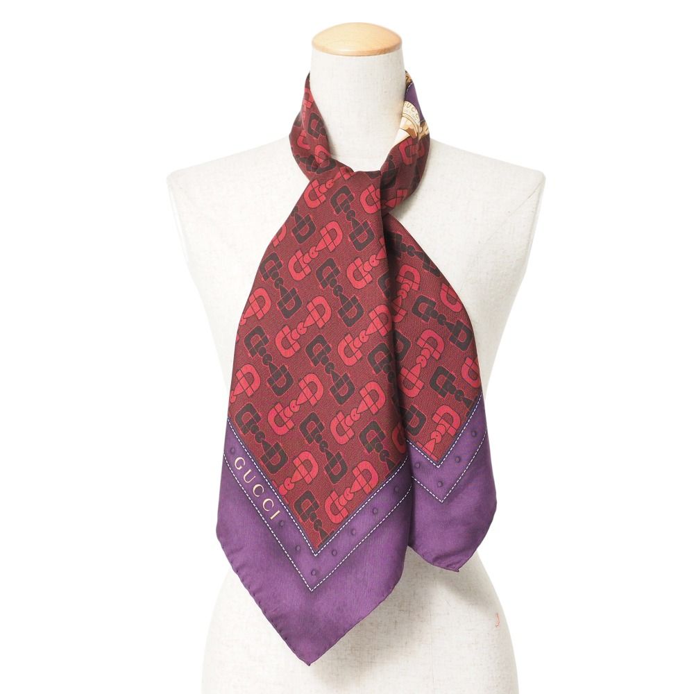 Gucci Scarf Horsebit Belt Motif All Pattern All Silk