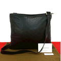 Gucci Guccissima GG Logo Leather Shoulder Bag Crossbody Pochette Brown