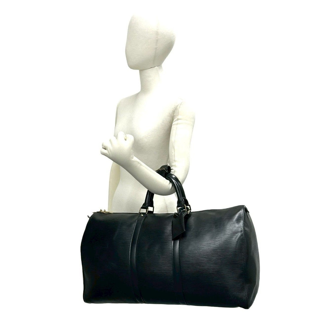 Louis Vuitton Keepall 50 Epi Leather Boston Bag Noir — view 2