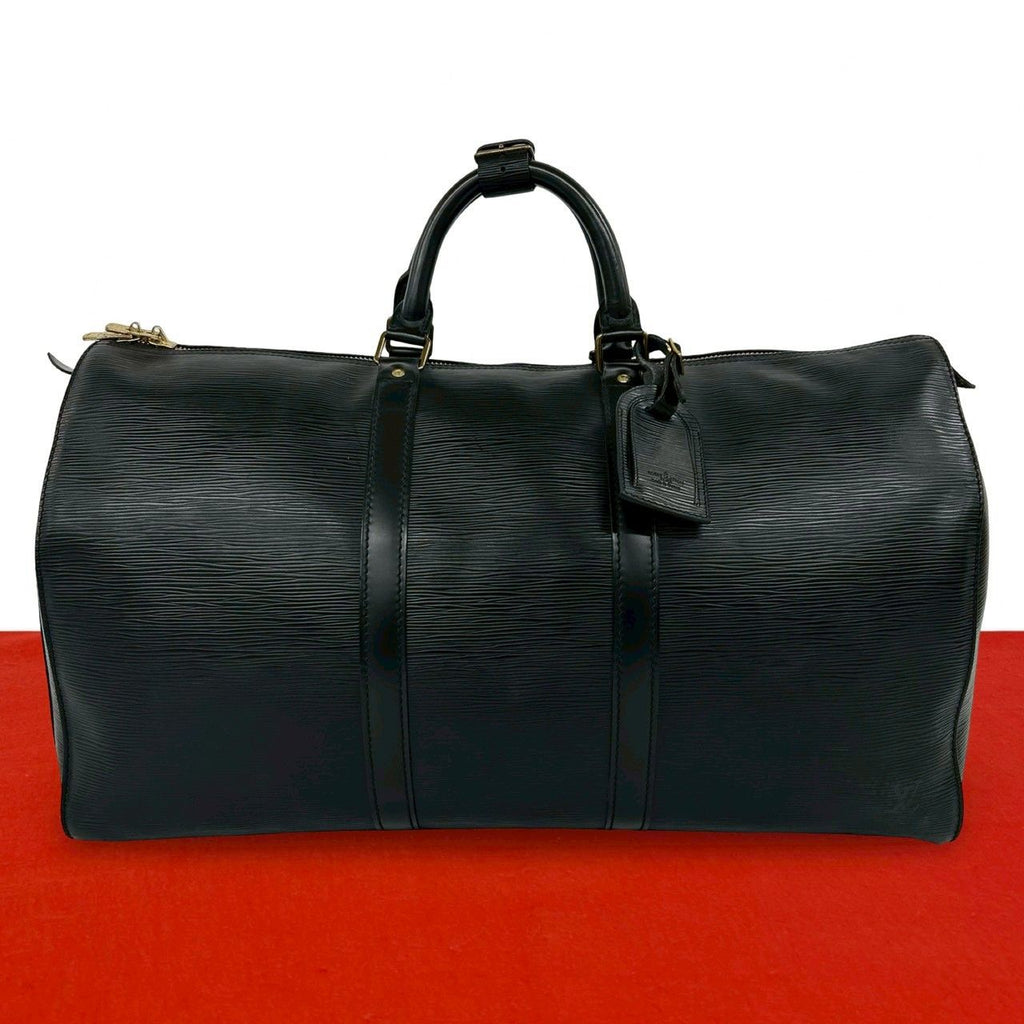 Louis Vuitton Keepall 50 Epi Leather Boston Bag Noir