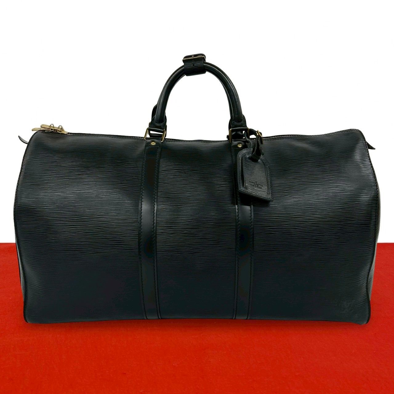 Louis Vuitton Keepall 50 Epi Leather Boston Bag Noir