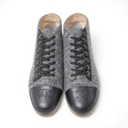 Chanel Sneakers 38 CC Logo Tweed Lambskin — view 4