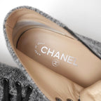 Chanel Sneakers 38 CC Logo Tweed Lambskin — view 6