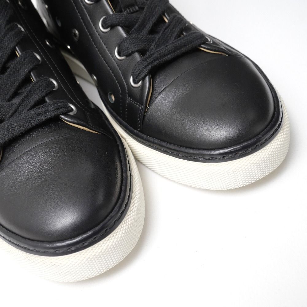 Hermes Jimmy Sneakers 36.5 Series Perforated High Cut Shoes Leather — view 5