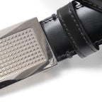 Louis Vuitton Ceinture Belt 100 40 Leather Black Silver — view 4