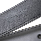 Louis Vuitton Ceinture Belt 100 40 Leather Black Silver — view 6