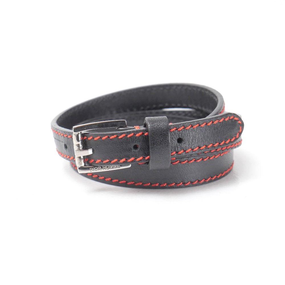 Dior Homme Bracelet Leather Black — view 4