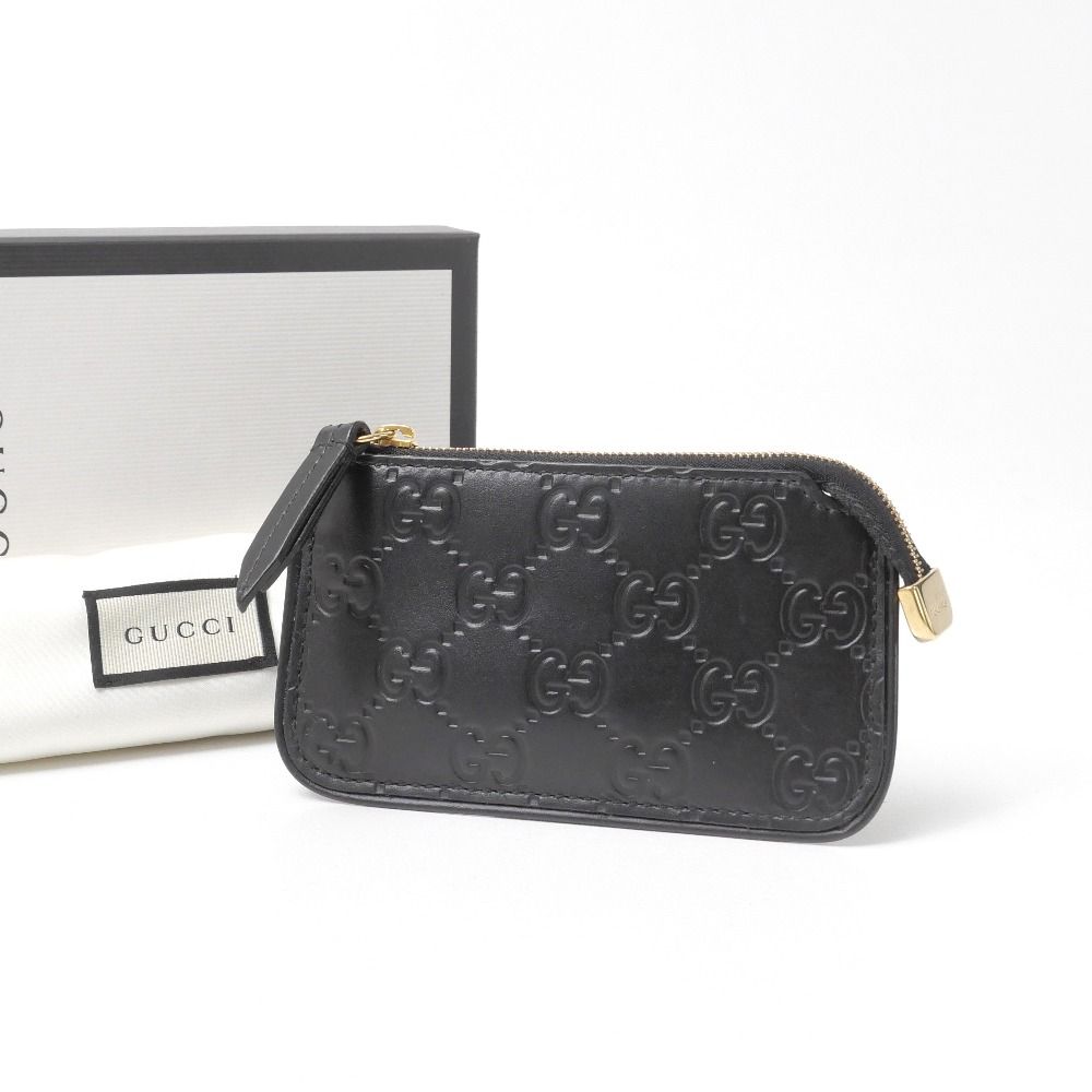 Gucci Guccissima Key Case GG Emblem Coin Key Holder