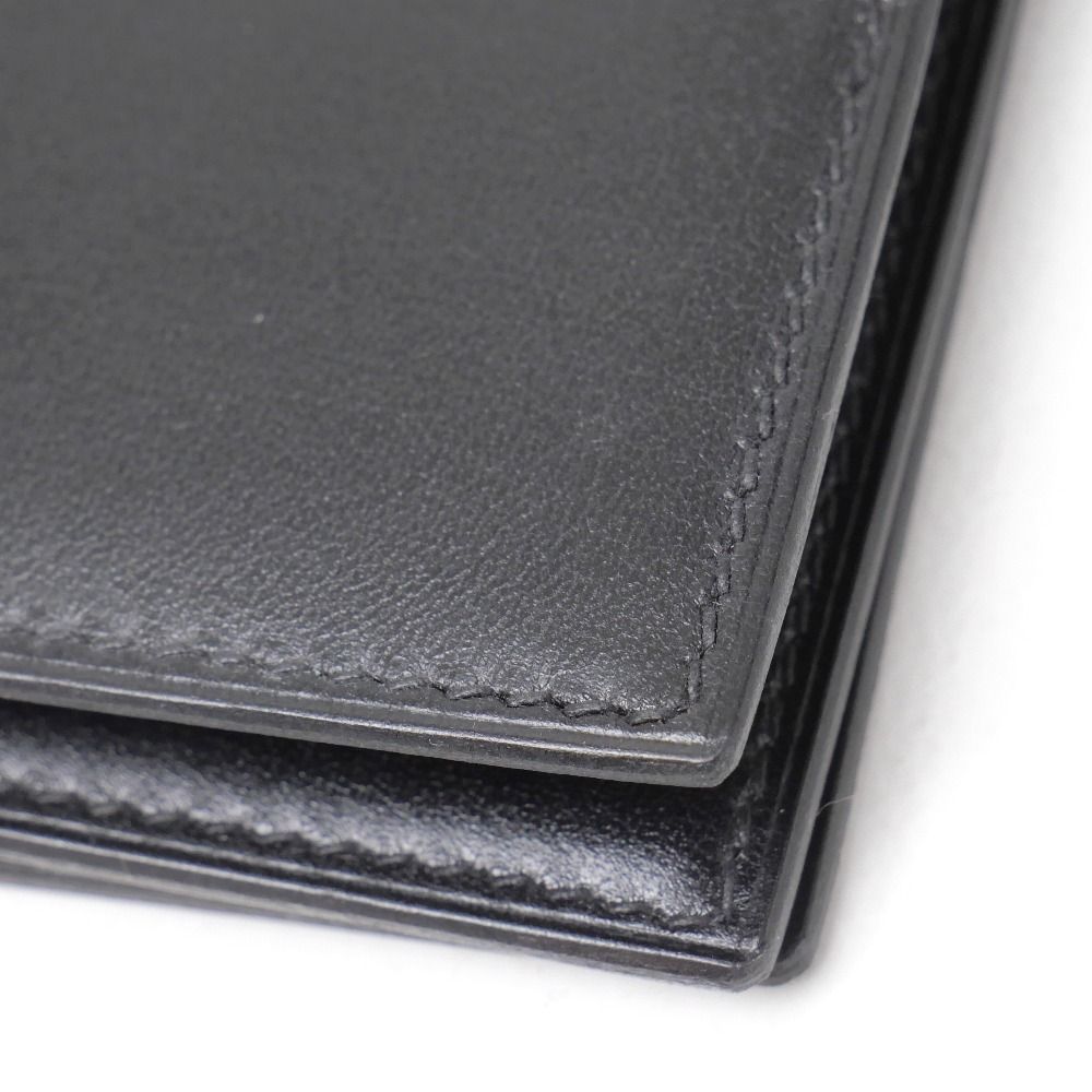 Hermes Kurnese Card Case Leather Black — view 8