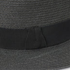 Hermes Hat 57 Straw Hat Black Gray — view 3