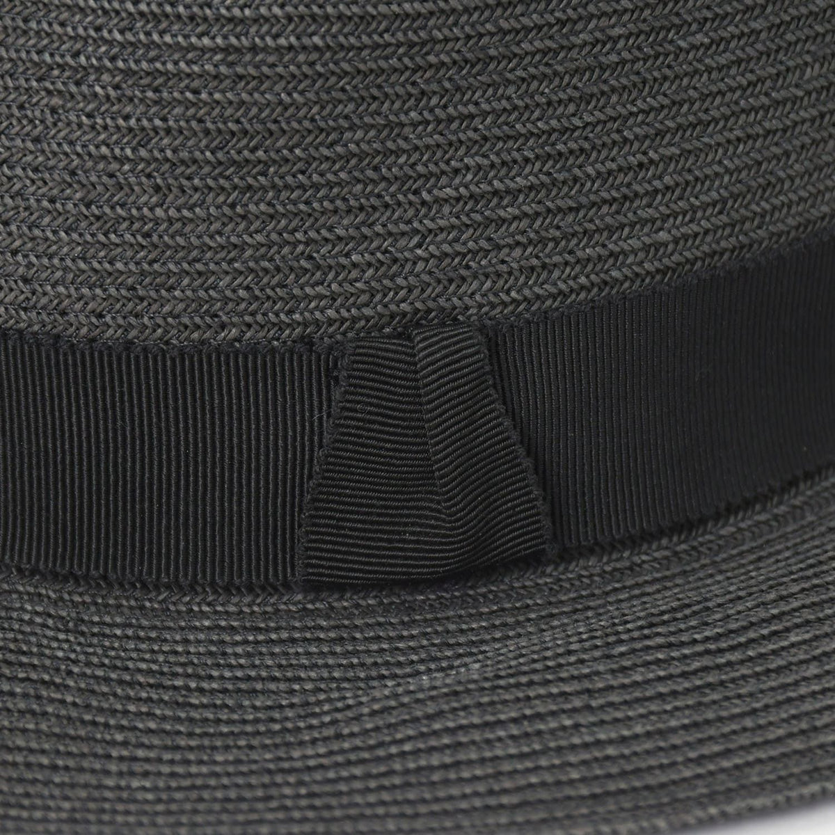 Hermes Hat 57 Straw Hat Black Gray — view 3