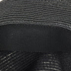 Hermes Hat 57 Straw Hat Black Gray — view 4